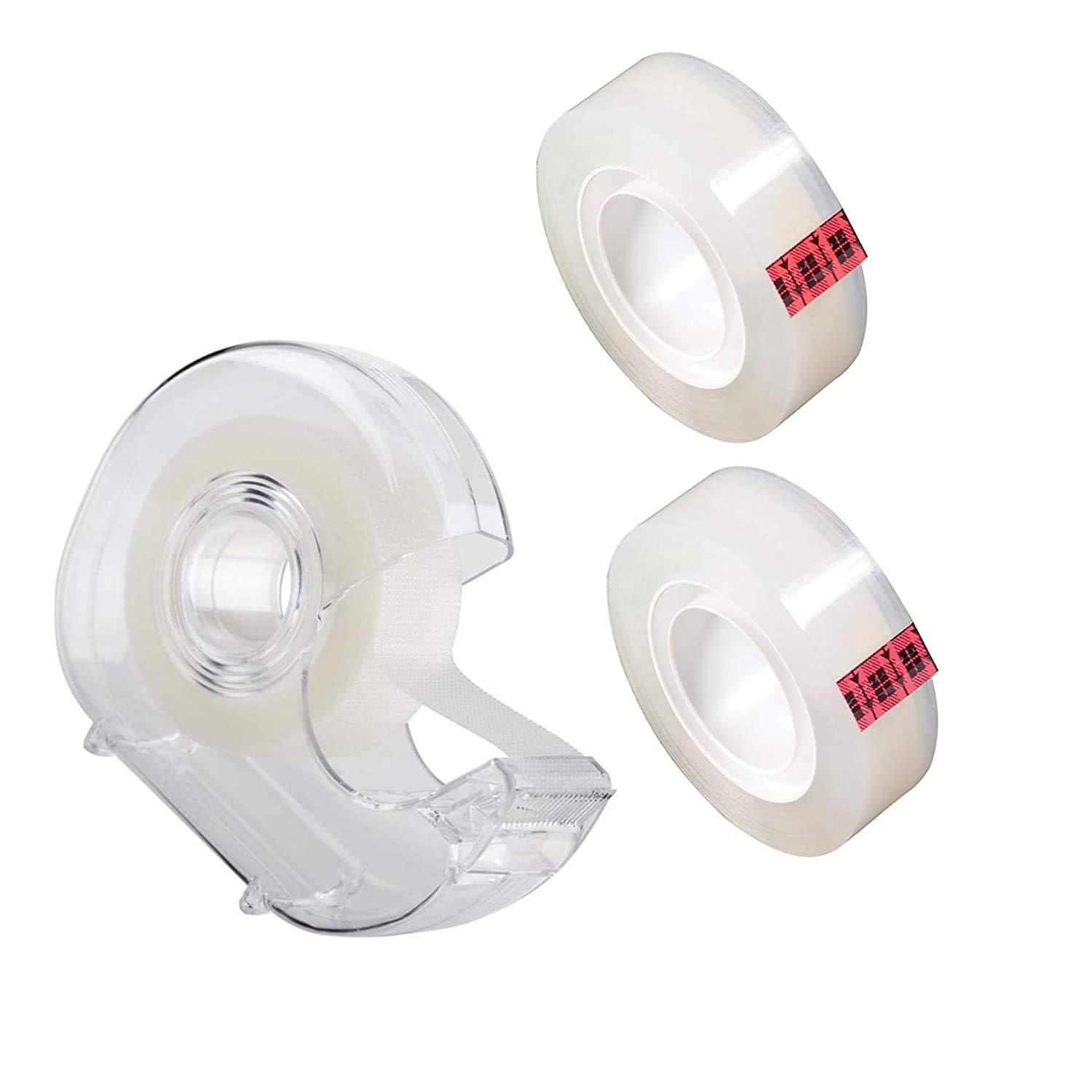 Tape with Dispenser 1 with 2 Clear Cello Tapes (18 mm x 33 m) cello Tape with Cutter 2