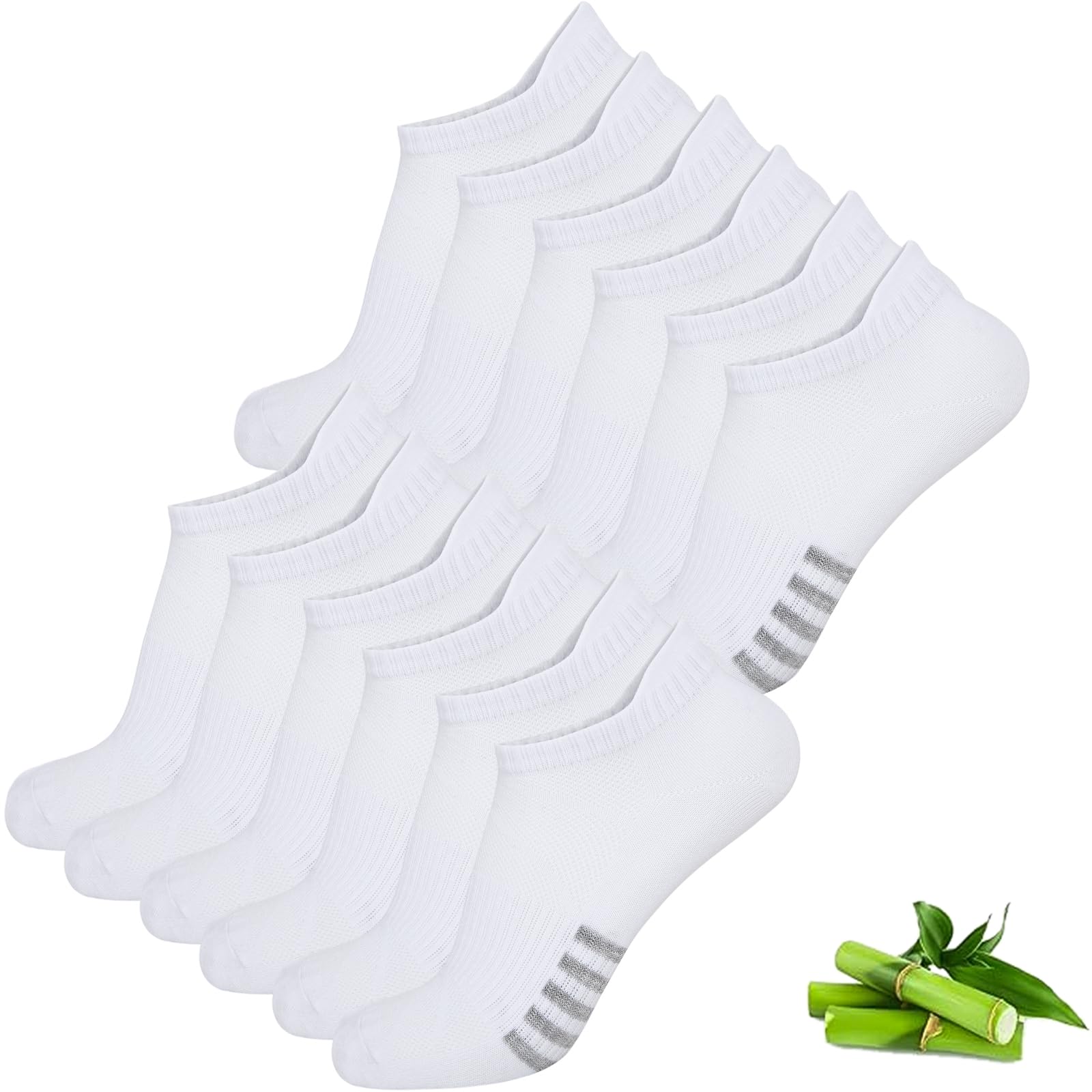 Briyat Bambus Socken Damen Sportsocken 39-42 Sneaker Socken Damen 35-38 Weiche Atmungsaktive Kurzsocken 6 Paar Für Alltag und Sport Geschenkidee