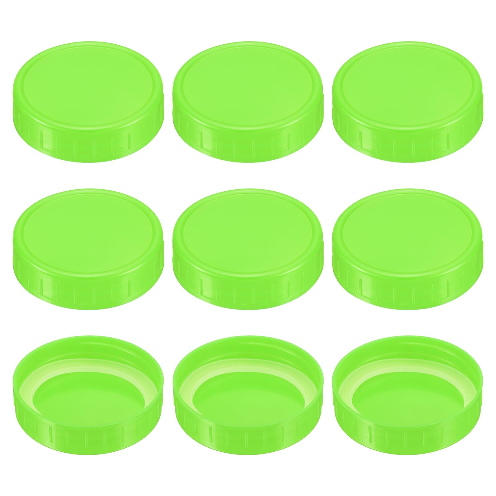 Couvercles de bocaux Mason anti-rouille en plastique vert 70mm pour éviter les fuites