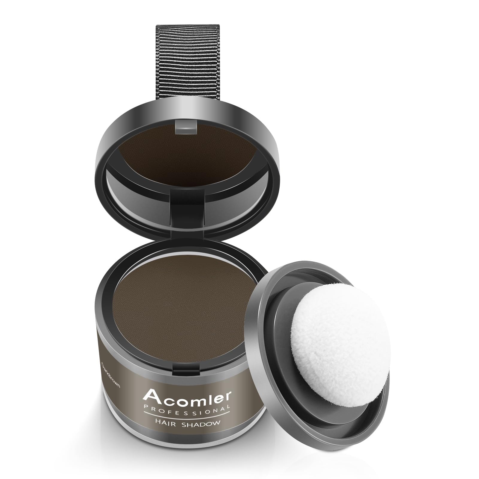 Instantly Root Touch Up Hair Color Hairline Shadow Powder,Root Cover Up,Dark Brown for Thinning Hair, Grey Hair Coverage Hair Powder for Women with Eyebrows,Beard Line,Bald Spots (Dark Brown)