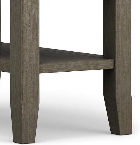 Miniatura 202 de Mesa auxiliar Acadian de Simpli Home, Madera Negro -,Marrón castaño,Azul costero envejecido,Distressed Grey,Casa de campo café,casa de campo