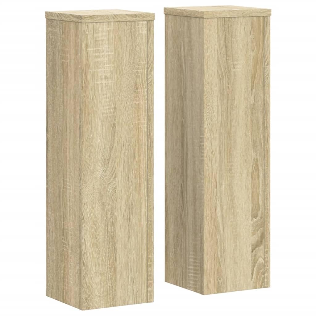 vidaXL Plant Stand 2pcs, Plant Pot Stand for Indoor Living Room, Plant Holder for Decorative, Flower Stand Flower Pot, Sonoma Oak Engineered Wood