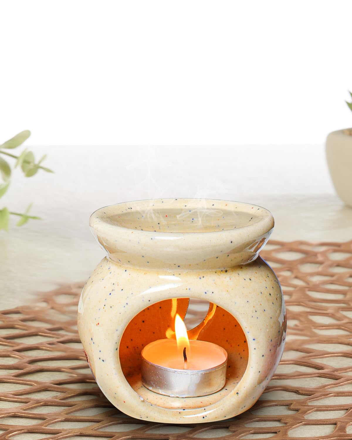 Asian Aura Ceramic Candle Diffuser| Aroma Oil Burner|Aroma Lamp for Home Fragrance| Office/Restuarant/Spa/Aromatherapy Use| 1 Tea Light Candle| Light Biege Diffuser (B0CRHJXZQD) Amazon Price History, Amazon Price Tracker