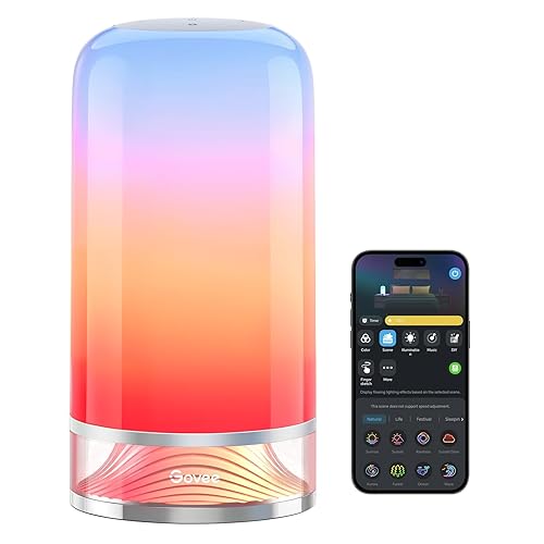 Govee LED Tischlampe, Nachttischlampe Touch Dimmbar RGBICWW, Steuerung von Alexa mit 64 Szenenmodi, 500 Lumen, Funktioniert mit Matter, 2700-6500k, für Wohnzimmer und Schlafzimmer