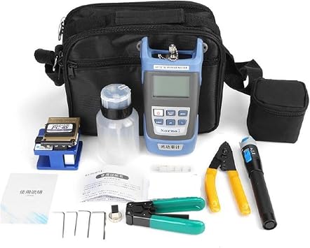 Optical Power Meter Clivador de Fibra Orose Power Meter Fault Locator 10km Hemientenas Fiber Optic Tool Kit High Precision, Handheld