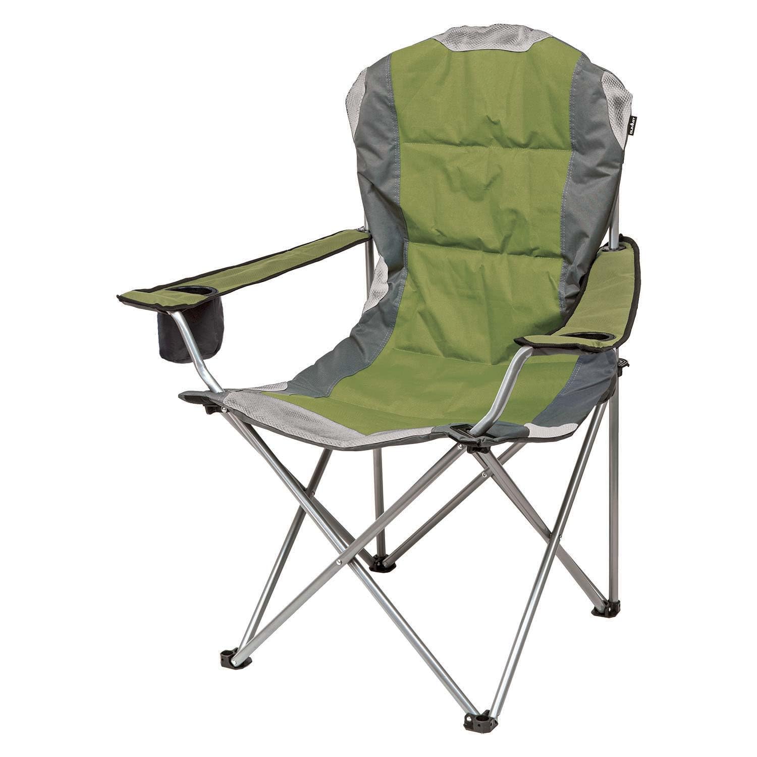 VFM - Green Berkley Padded Chair With Carry Bag High Back Relaxer Indigo - Summit Camping, Easy, Durable, Comfortable, Lightweight, Festivals, Hiking, Picnics, Outdoor Living, Water Resistant