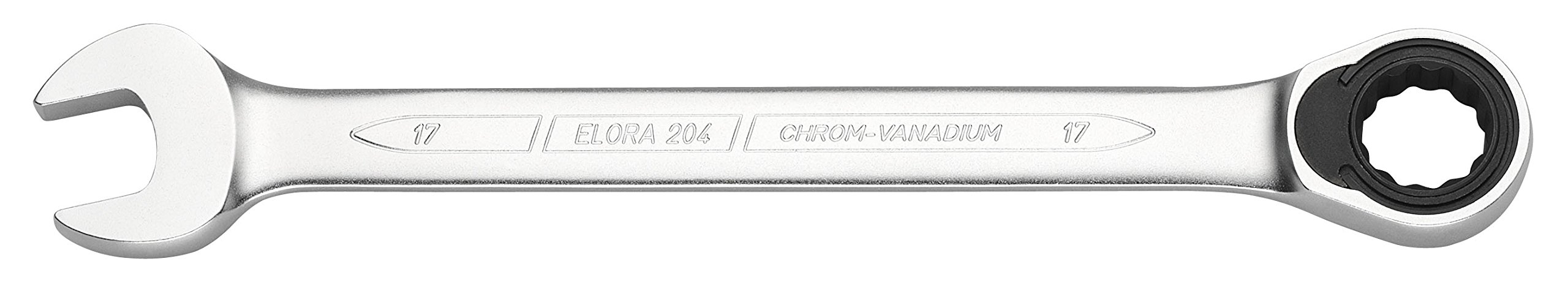 Elora 0204500081005 zestaw kluczy płasko-oczkowych z grzechotką, 8-częściowy 8-22 mm, 204S-8MT