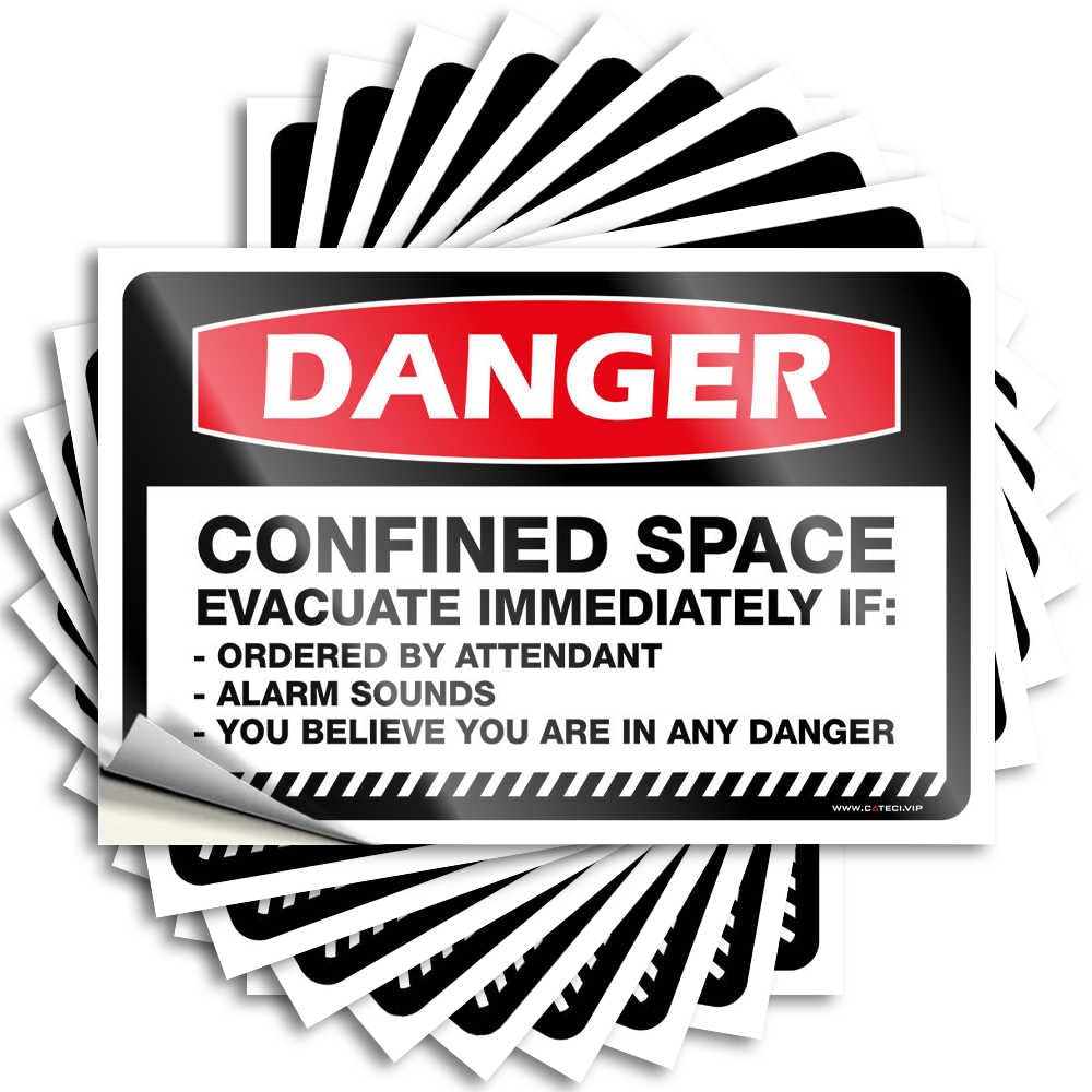 Funny Car Decals Danger Poison Storage Area All Unauthorized Persons Keep Out Stickers 10Pcs Funny Car Stickers Funny Stickers for Cars(12X18CM)
