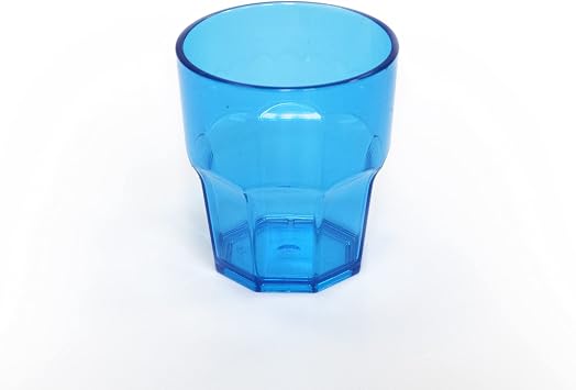 OMADA 6-Pc Colored Acrylic Tumblers Dishwasher Safe Plastic Drinking Glasses 10 Oz Outdoor Glassware and Drinkware - Childrens Drinking Glasses BPA Free - Blue