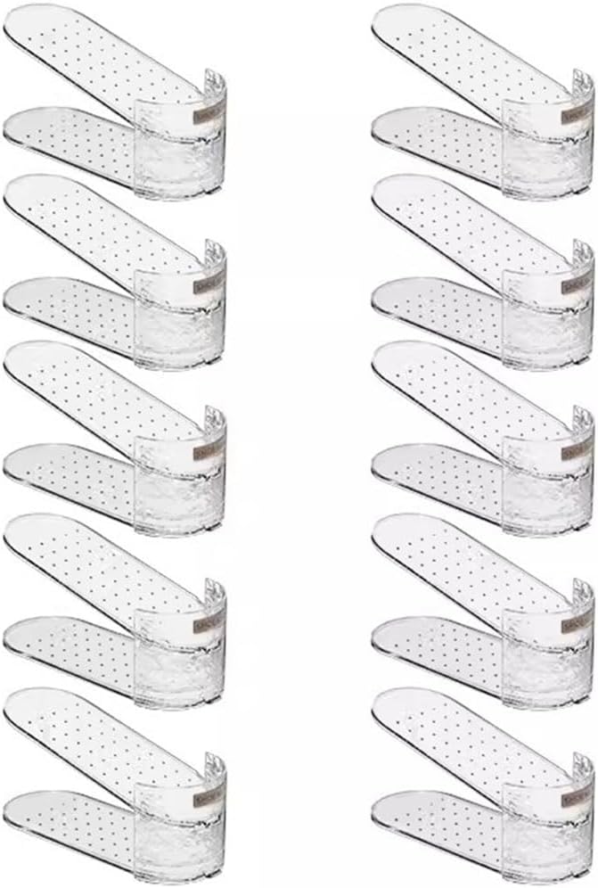 Shoe Slots Organizer 10 Piece Space Saving Shoe Slot Organizer, Suitable for Storing Flat Shoes, High Heels, and Tennis Shoes (Color : A2, Size : 10pcs)