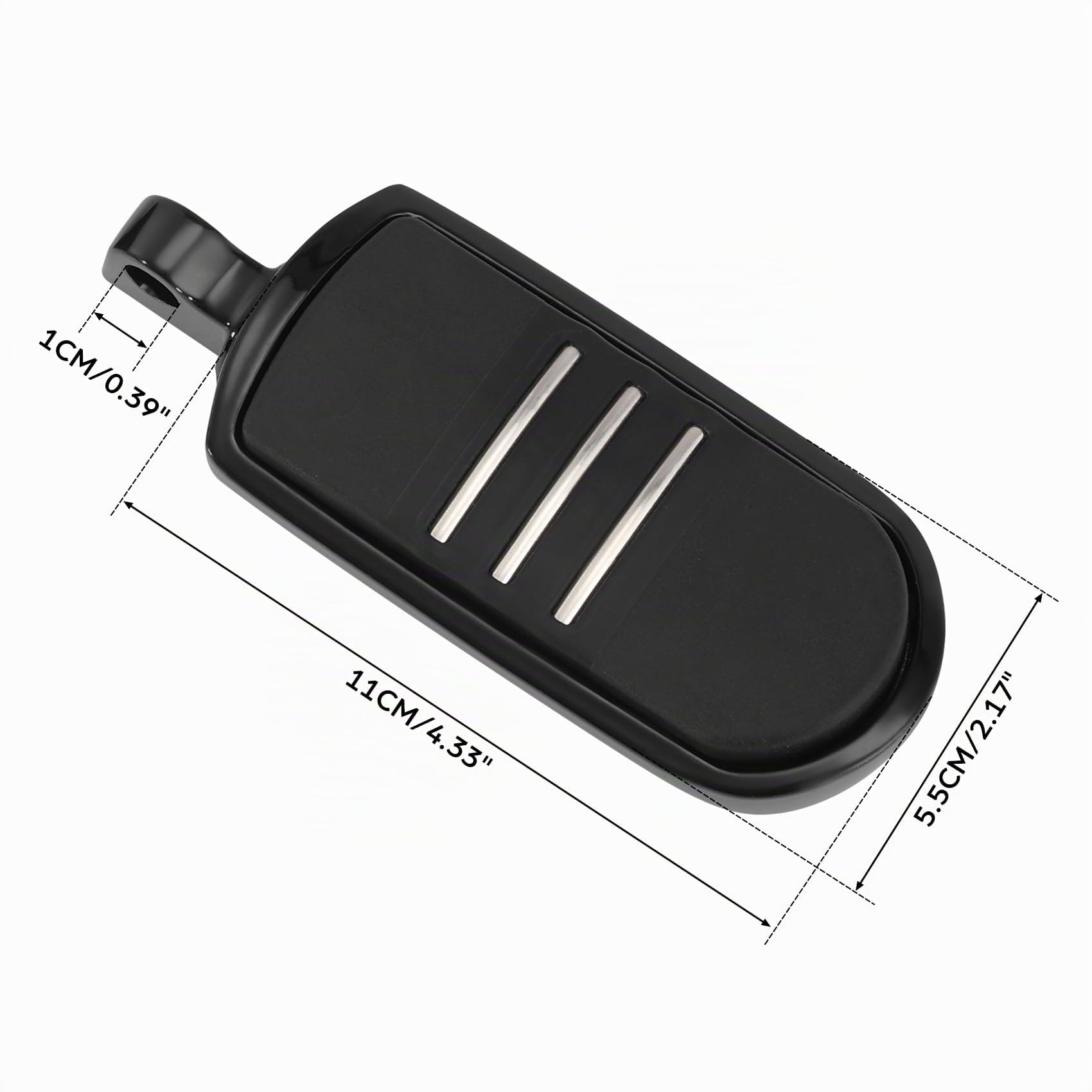 TCMT Reposapiés con incrustaciones de goma negra StreamLiner estriberas Compatible con Touring Dyna Sportster 883 1200