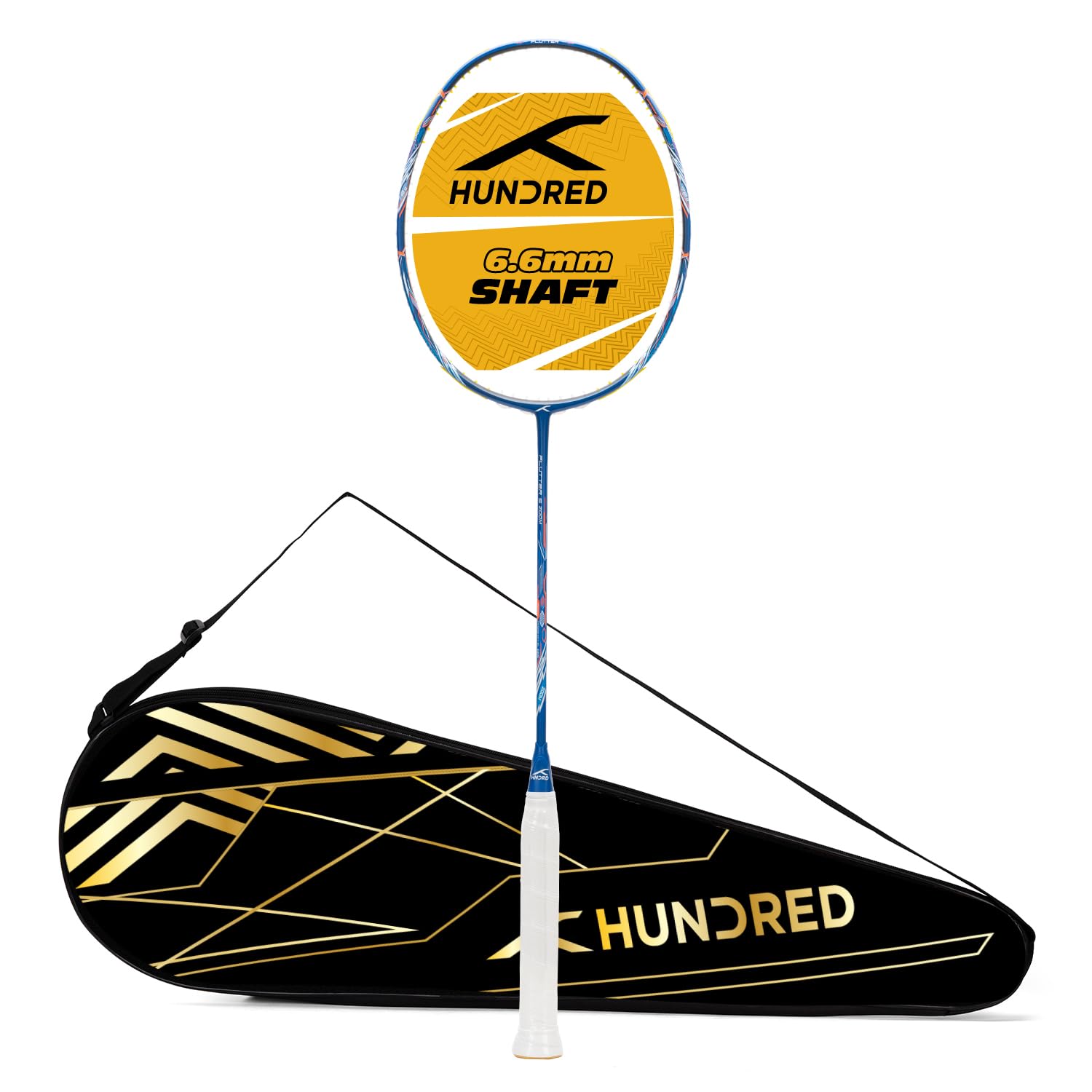 HUNDRED Flutter S Zoom Carbon Fibre Unstrung Badminton Racket with Full Racket Cover for Intermediate Players (78g, Maximum String Tension - 32lbs) (B0BT28S39L) Amazon Price History, Amazon Price Tracker