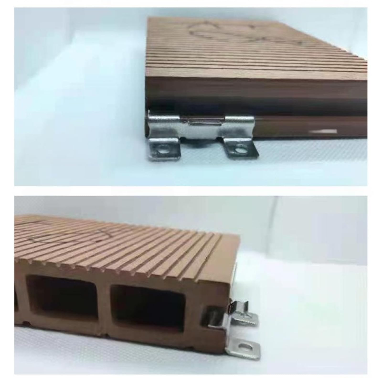 100pcs Decking Clip Stainless Steel Fastening Set for Composite Deck Boards with Hide T Clip and Sturdy Screws