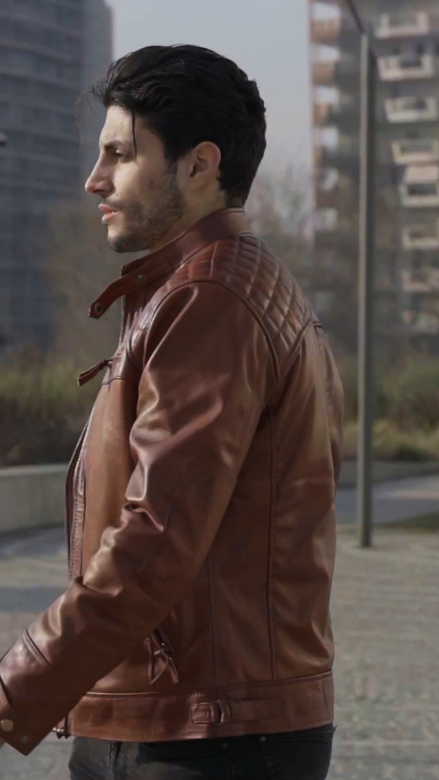 fjackets Real Lambskin Leather Jackets — Moto Quilted Cafe Racer