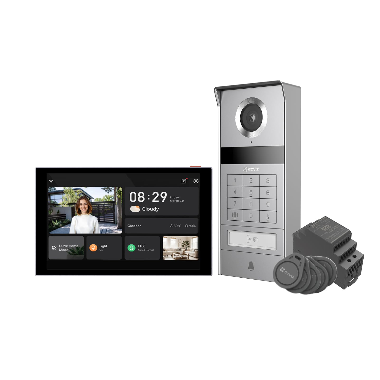EZVIZ 4K Türsprechanlage mit Türöffner und 8