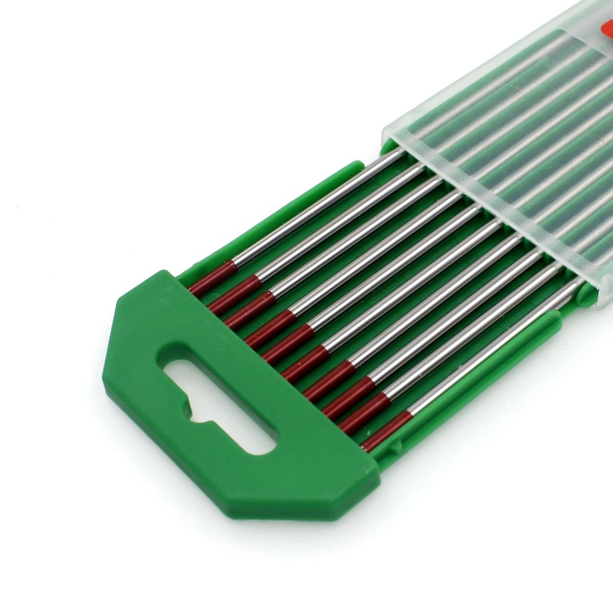 TIG Welding Tungsten Electrodes Thoriated 2% WT20 3.2mm X 150mm & 1/8'' X 6'' (Red Tip) Pack of 10