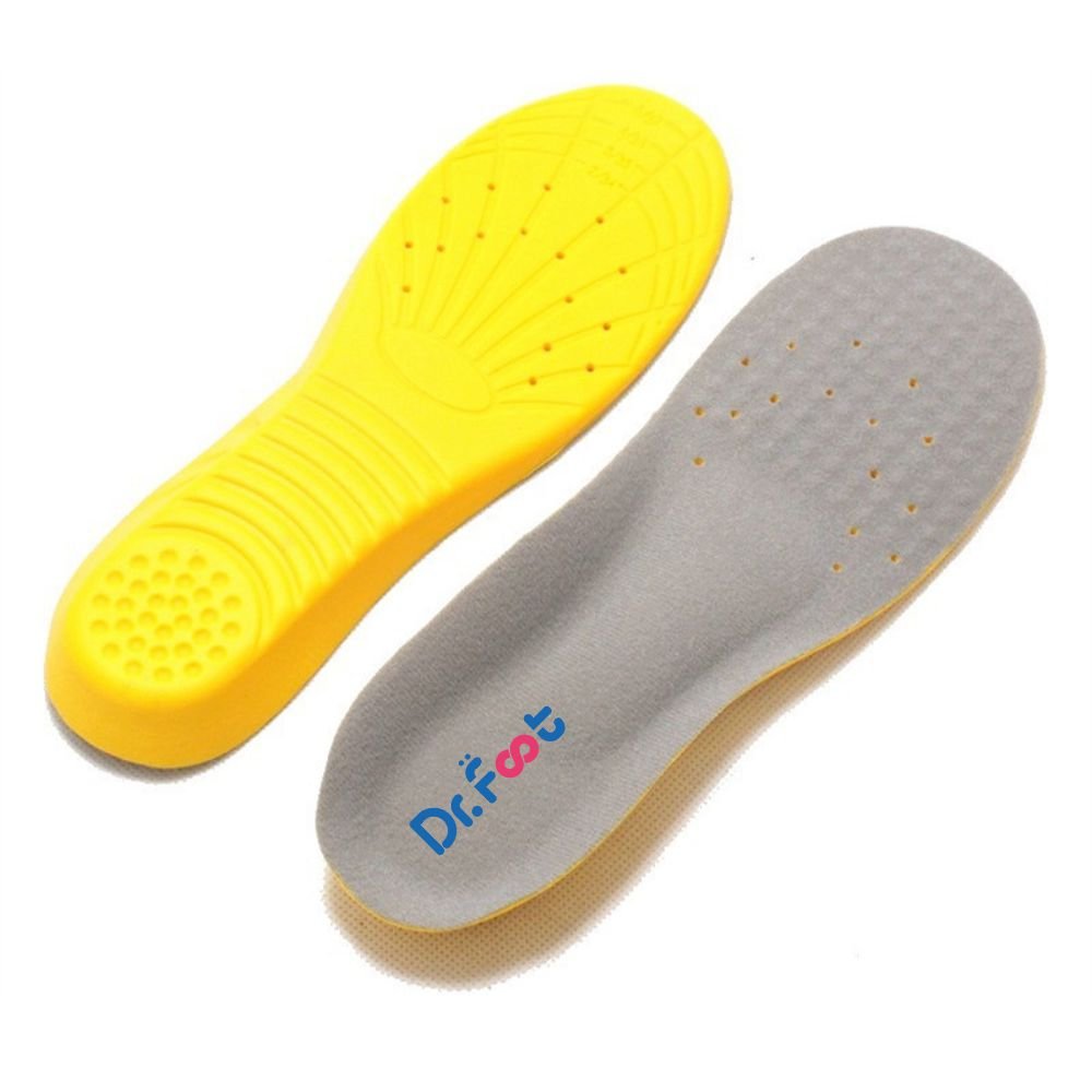 Dr.Foot's Shoe Insoles, Orthotic Insoles, Arch support Insoles Excellent Shock Absorption and Cushioning for Feet Relief, Running and Hiking for Men and Women(L | 8~13 US Men's)