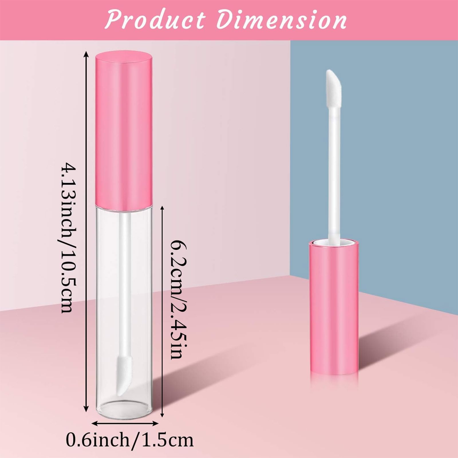 Blulu Leere Lipgloss-Tuben – 30 Stück, 2,5 Ml, Mit Gummieinsatz, Transparent