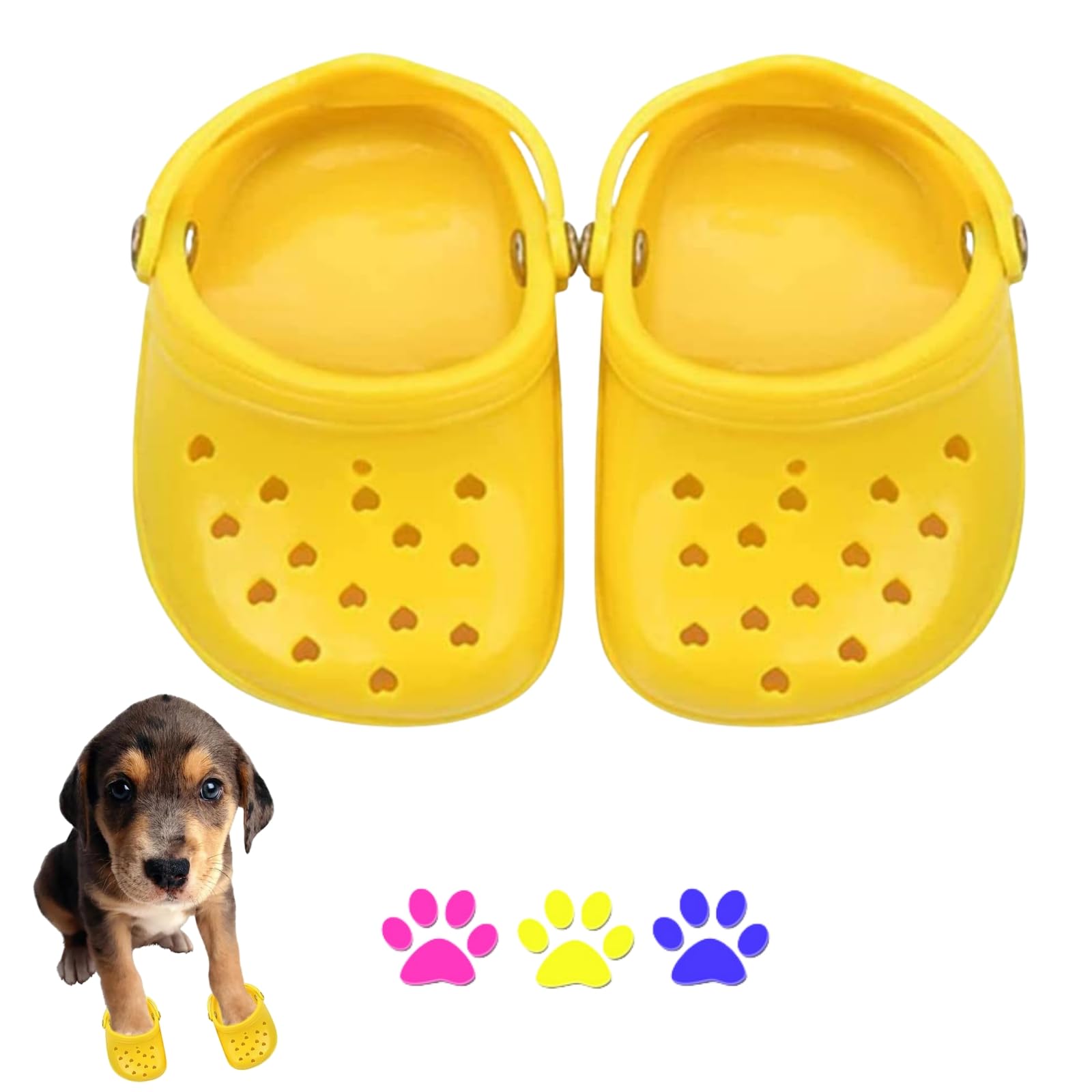 2 Pcs Breathable Summer Dog Shoes, Comfortable Rubber Sandals with Anti-Slip Sole for Puppy Small Dog