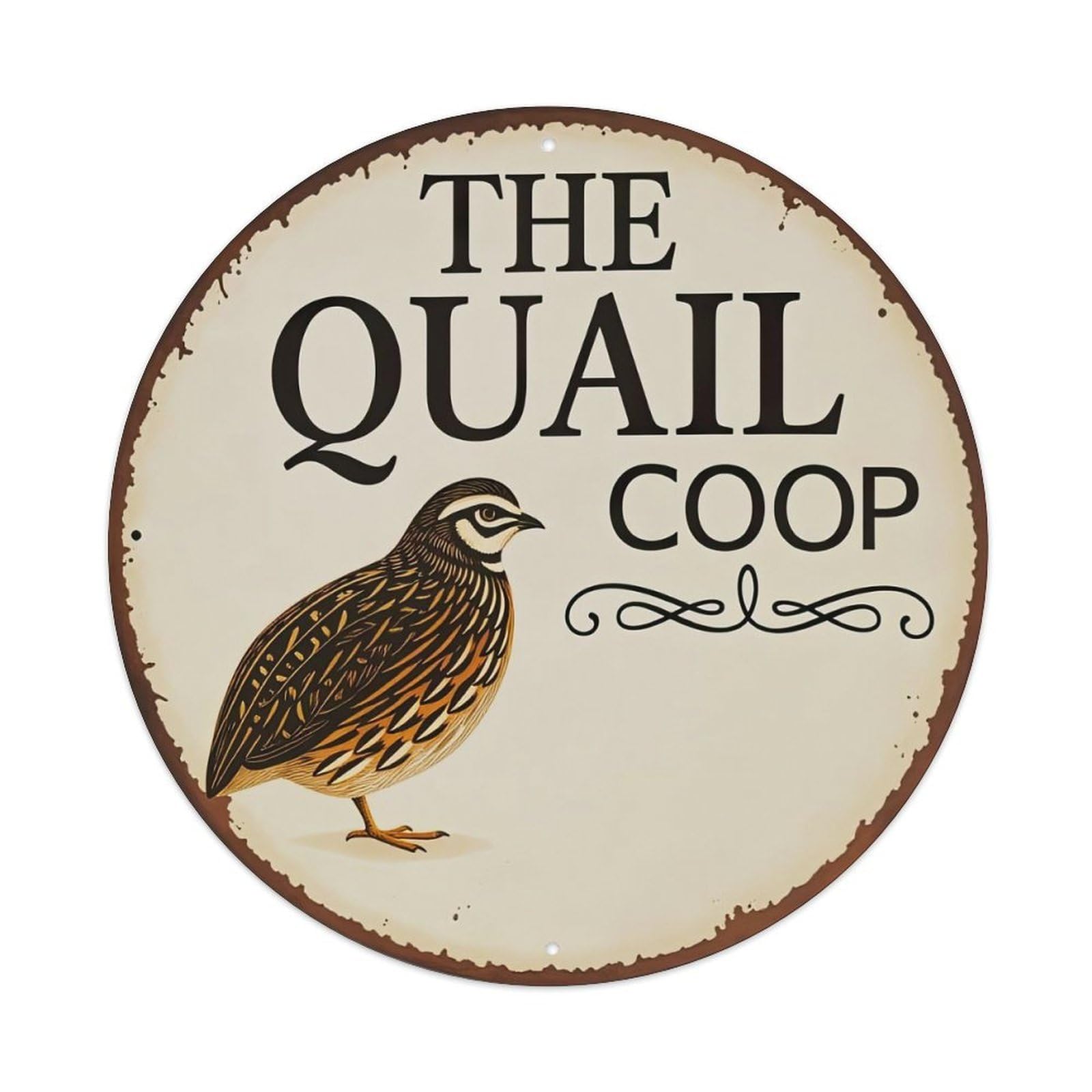 Farmhouse Kitchen Quail Coop Metal Tin Sign