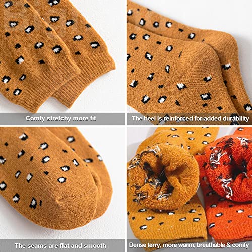 Image of IIG 3-5 Pairs Womens Super Thick Warm Winter Crew Socks Cute Fashion Knit Cozy Socks Gifts for Women