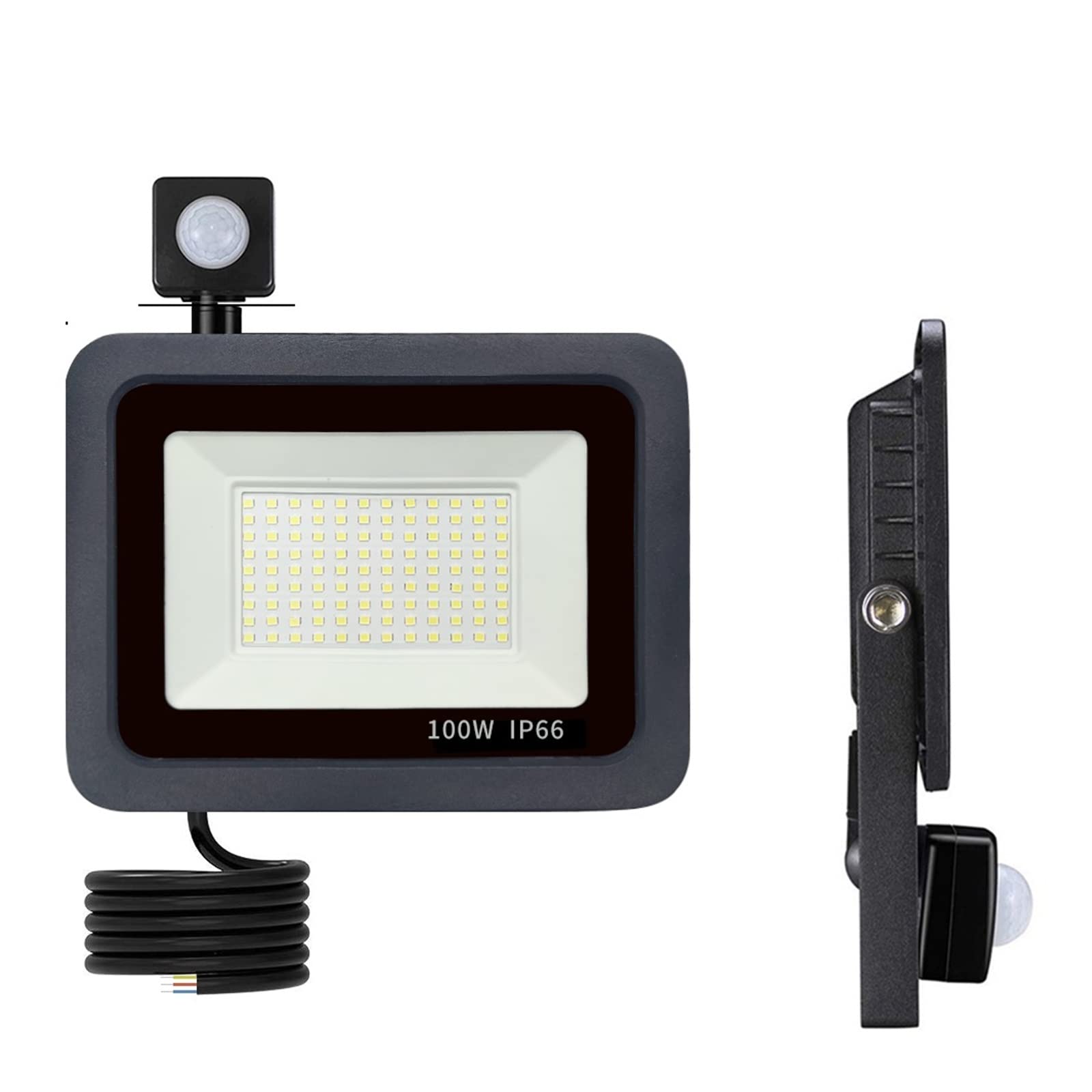1 0W 20W 30W 50W 100W LED Imploatui impermeabili PIR Sensore di movimento Flightlight Lampada da parete esterno Spotlight Scene fai da te(WARM WHITE_50W)