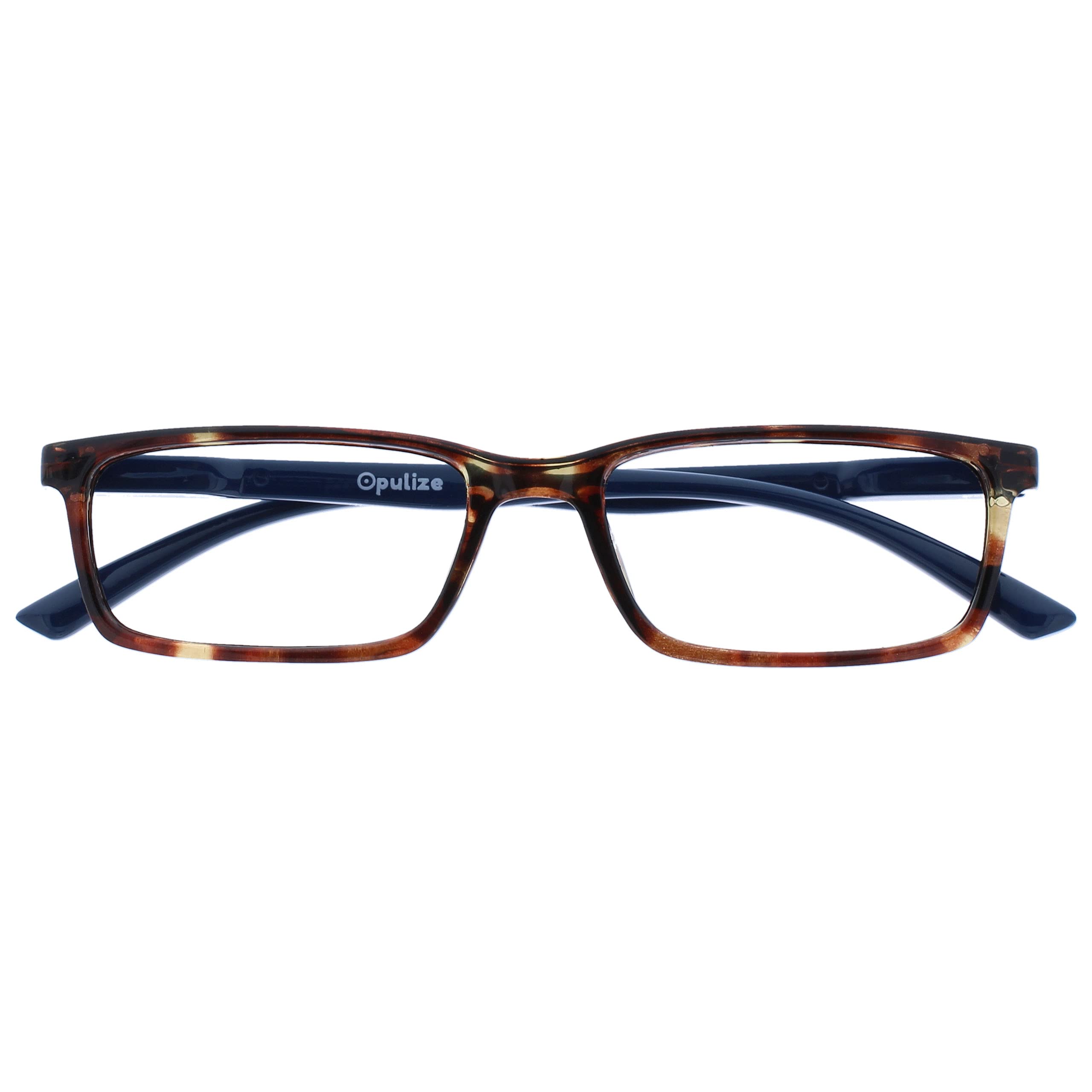 OPULIZE SEE Blue Light Blocking Glasses for Women Men - Narrow Frame - Anti-Glare Computer and Gaming Eyewear - UV and Eyestrain Protection - Improve Sleep - Brown Tortoiseshell +0.00