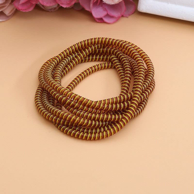 Kaelan Spiral Cable Protector (2 Pcs) 1 Meters Each-Full Size Cable Cord (Brown)-image-3