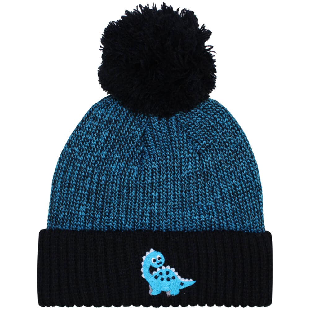 TeddyT's Children's Dinosaur Blue Bobble Hat (4-10 Years) (Brontosaurus hat)