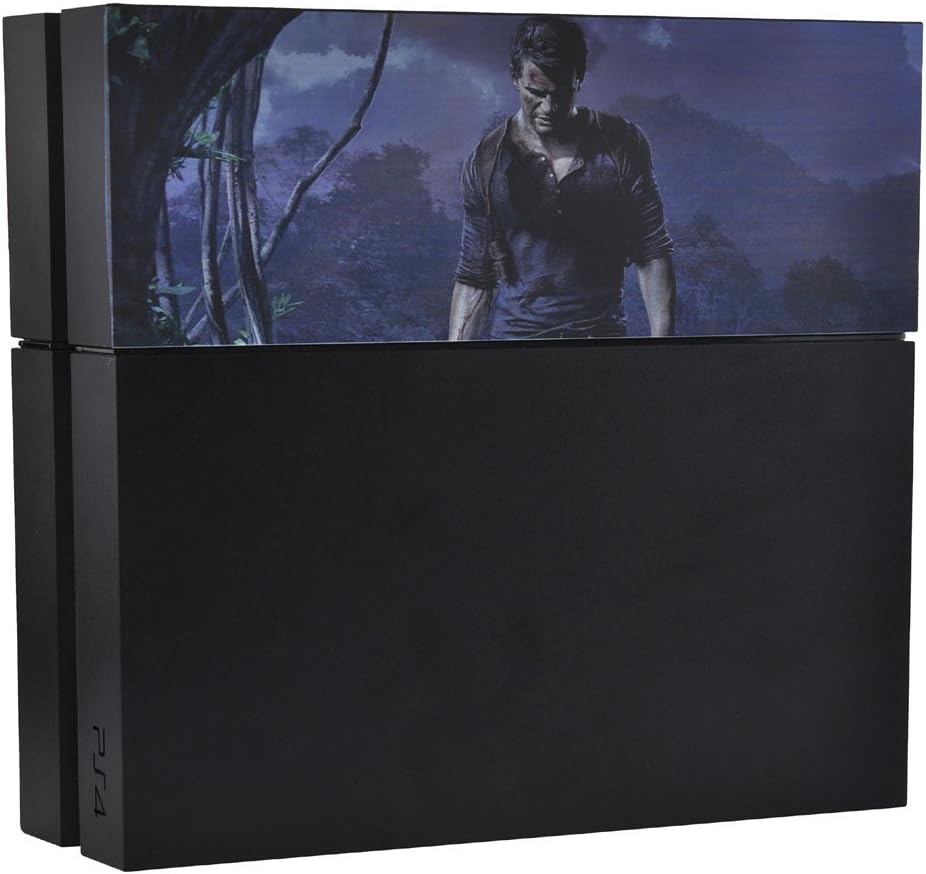 MKK Matte Faceplate for PS4, Universal HDD Hard Driver Housing Cover Shell Replacement for Playstation 4 Console (Uncharted 4)