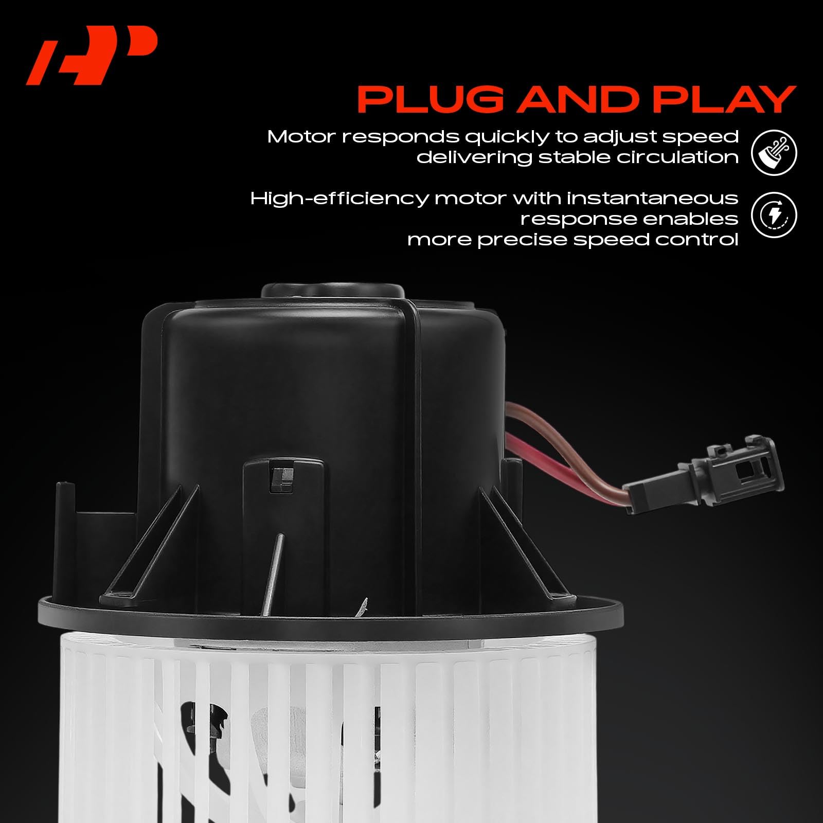 A-Premium Motor de ventilador delantero HVAC con jaula de ventilador | Compatible con Volvo XC60 S60 S80 V70