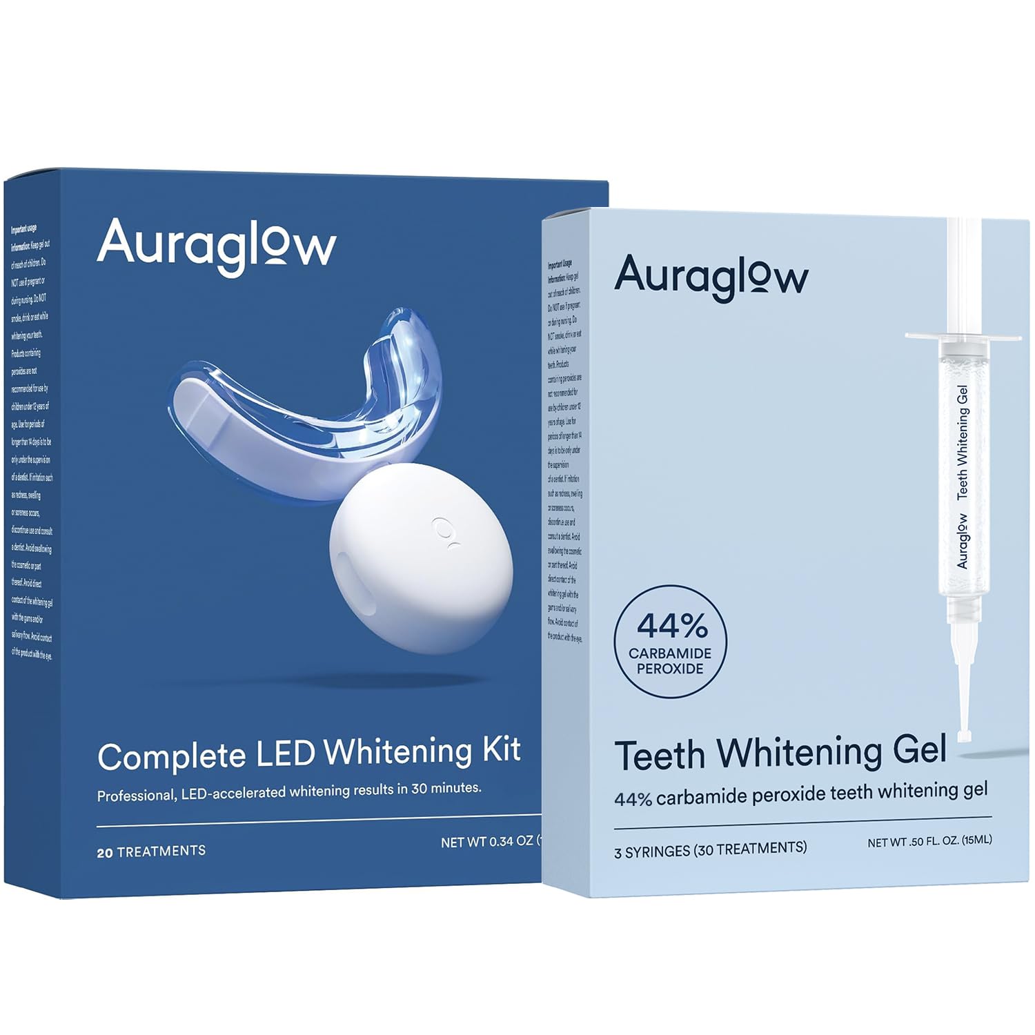 Auraglow Teeth Whitening Kit 44 Teeth Whitening Gel Refill Pack