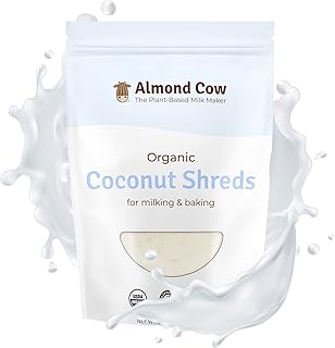 Almond Cow - Organic Coconut Shreds, Non-GMO Shredded Coconut for Plant Based Milk Making, Unsweetened Coconut Flakes Keto...