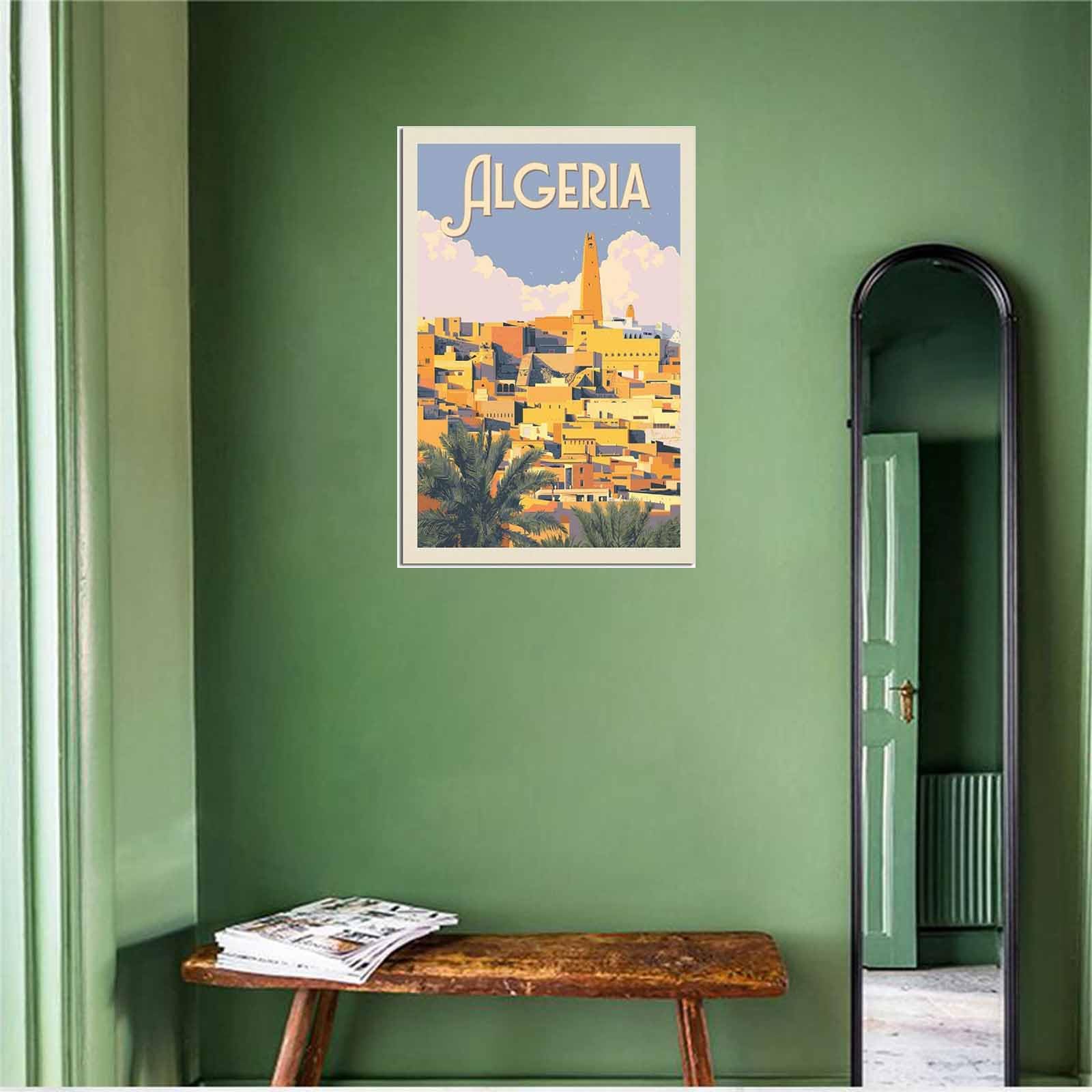 Oran, Algérie Affiche De Voyage Vintage Sur Toile Décoration