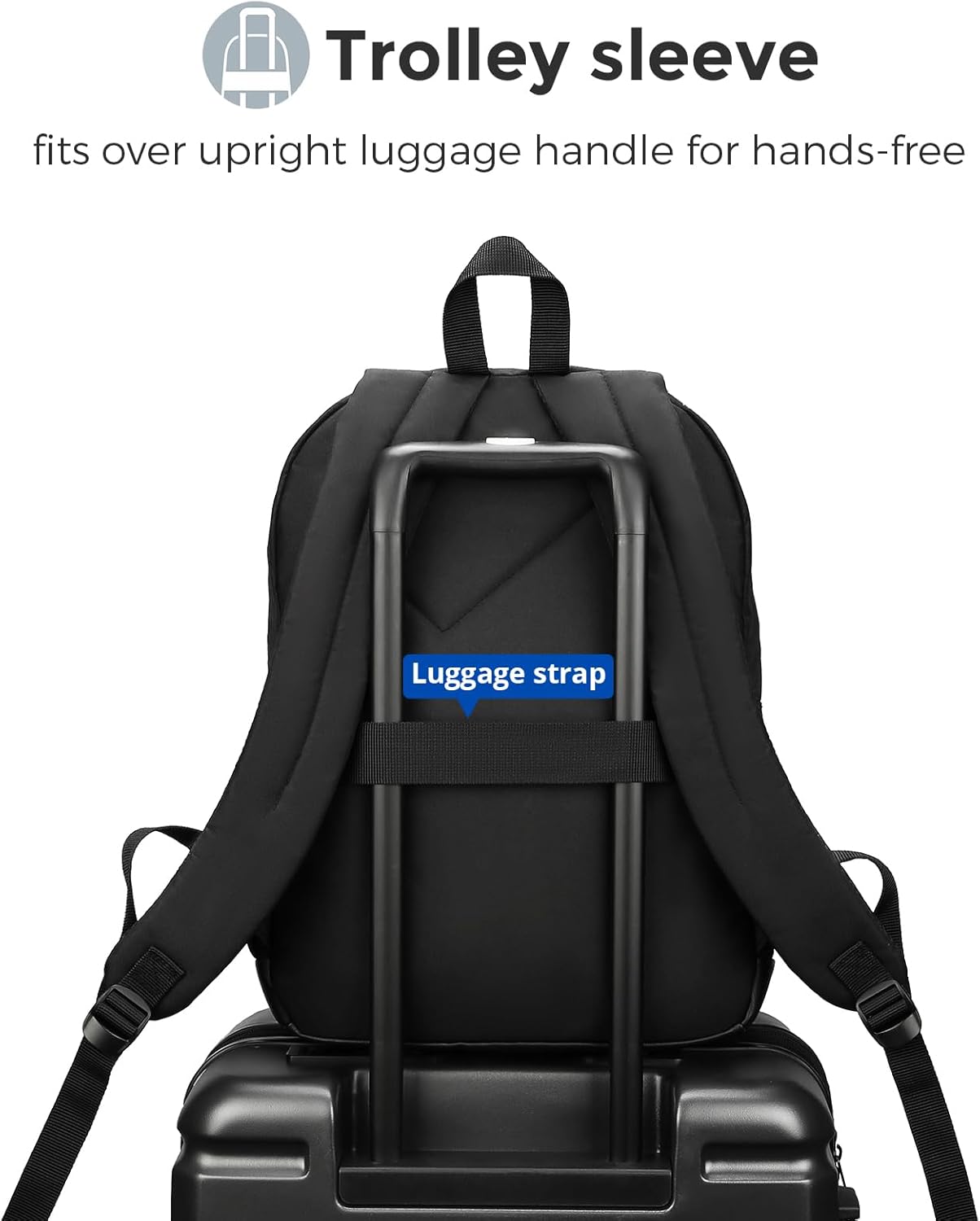 Swissdigital Design Big Student Laptop Backpack with Fun Personalized Patches For College Boy & Girl, Middle High School Teen Bookbag Cool Travel Daypack Black- Includes 3 Patches | SD1718-01 - Image 9