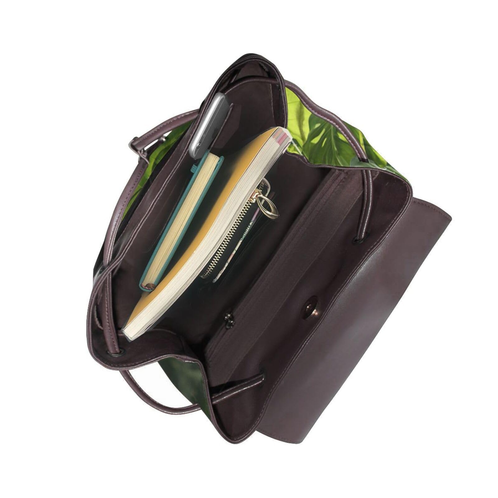 Monstera Deliciosa Banana Palm Print Modny Damski Plecak Do Podróży Pracy Codziennego Użytku Weekendowe Wyjazdy Plecak