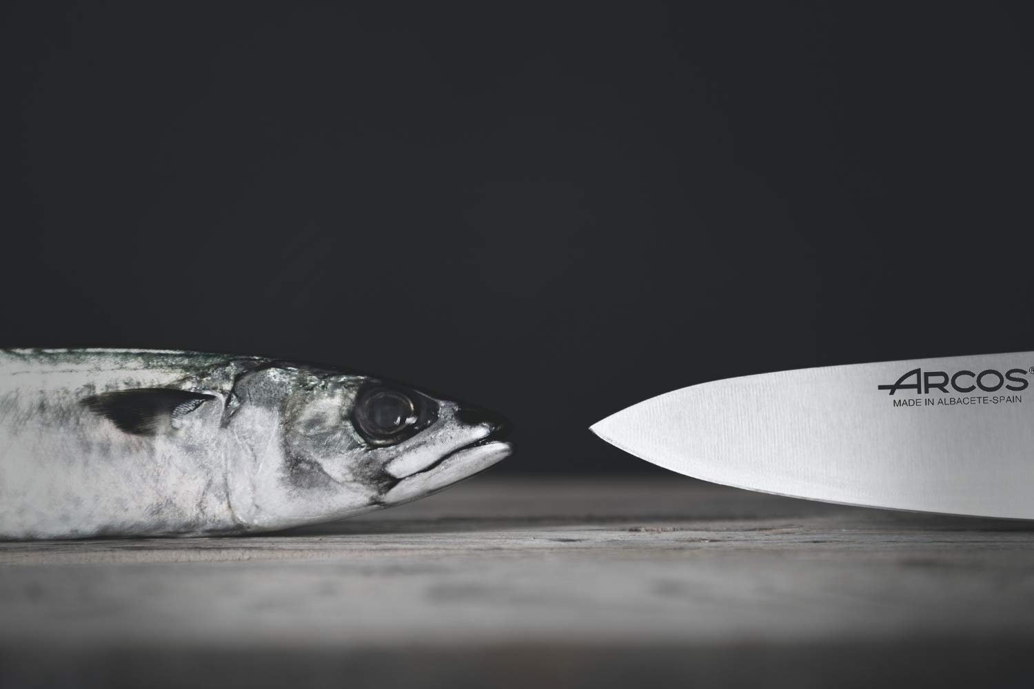 Arcos Cuchillo para pescadería laerie 2900 - Hoja Acero Inoxidable Nitrum, mango polipropileno azul, plateado, codificado por colores para la higiene - Tamaño.