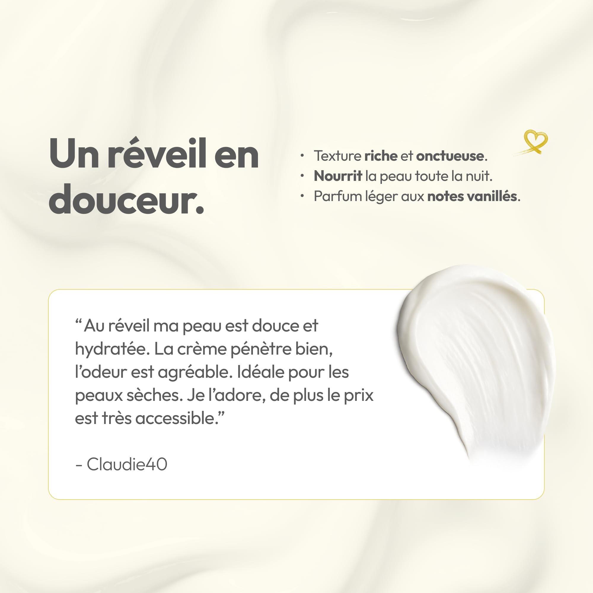 MARILOU BIO - Crème de Nuit visage à l'Huile d'Argan bio - Nourrissante et hydratante - 98% d'ingrédients d'origine naturelle - Peaux normales à sèches - 50ml