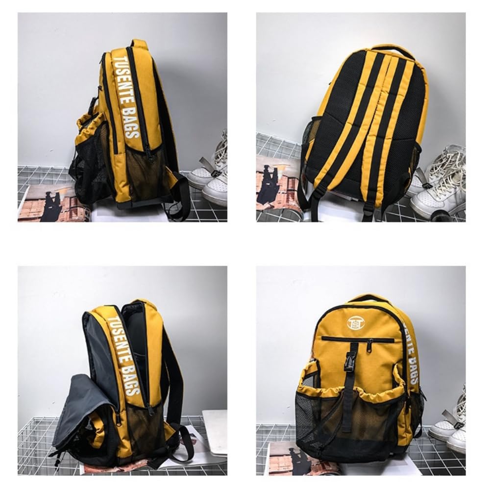 Vobomo Multi-Color Soccer Backpack Bag with Ball Holder Large Basketball Backpack Sports Bag with Separate Ball Holder (Camouflage)