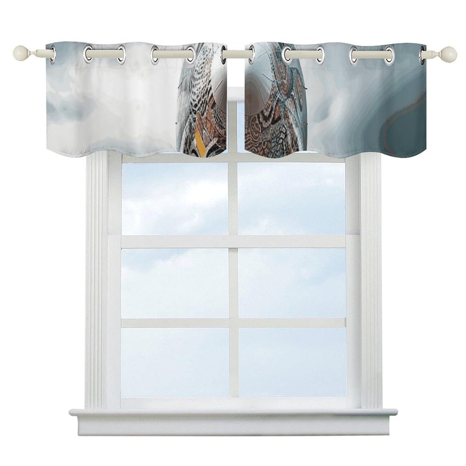 Rideaux occultants motif avion 132x45cm pour décorer la fenêtre d'une chambre de garçon