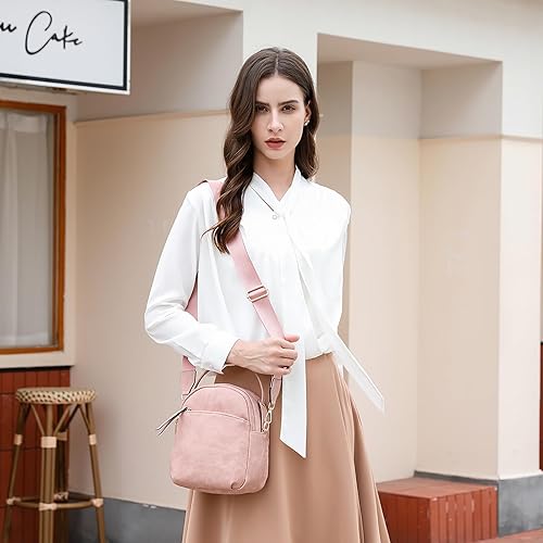 Miniatura 6 de E Bolso cruzado casual con múltiples bolsillos para mujer, ligero, mediano, con correa ajustable