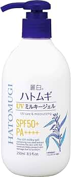 Amazon.co.jp: 麗白 ハトムギUVミルキーG SPF50+ ポンプタイプ