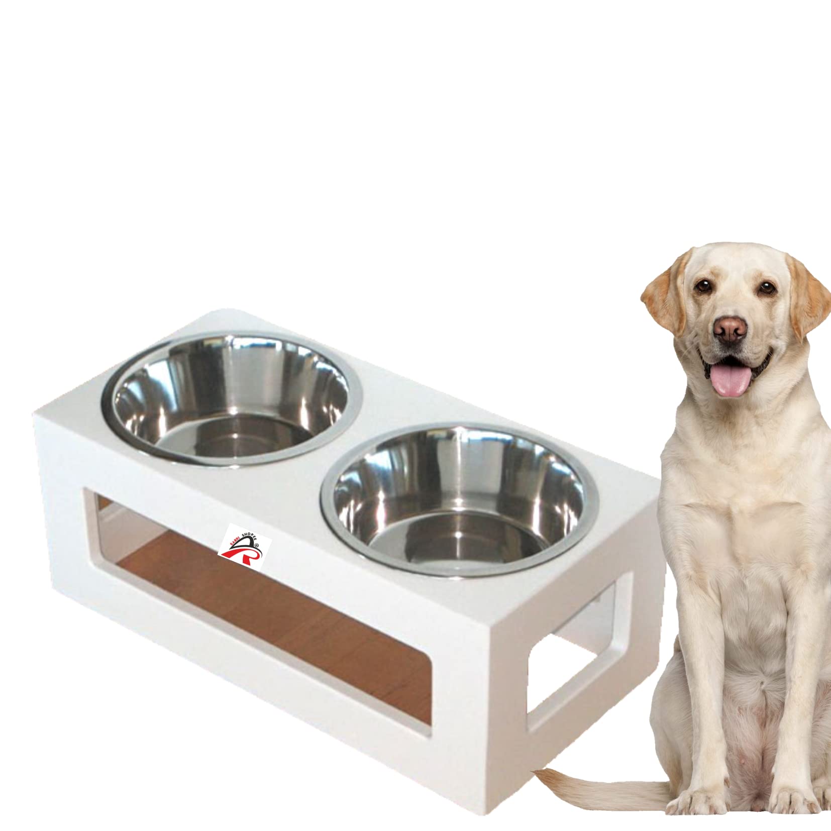 Sabri shopee Elevated Iron Dog Feeder Stand with Dual Stainless Steel Bowls Easy to Clean Pet Feeding Station Ideal for Medium & Large Dogs Enhances Digestion and Joint Health Stylish (B09MB15JLX) Amazon Price History, Amazon Price Tracker