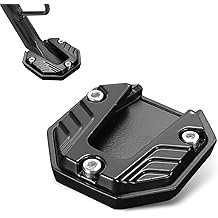 Opuweiy Motorcycle Kickstand, Anti-slip Kickstand Pad, Anti-Sink Extension Side Stand Foot Pad, Electric Motorcycle Universal Footrests Enlarged Bottom (Black)