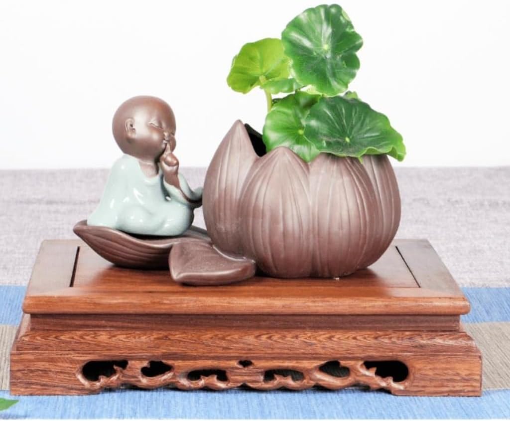 MIROOOO スタチューベース 花瓶スタンド 鉢植えベース 長方形 木製ディスプレイスタンド 実用的なティーポット キスラー 盆栽