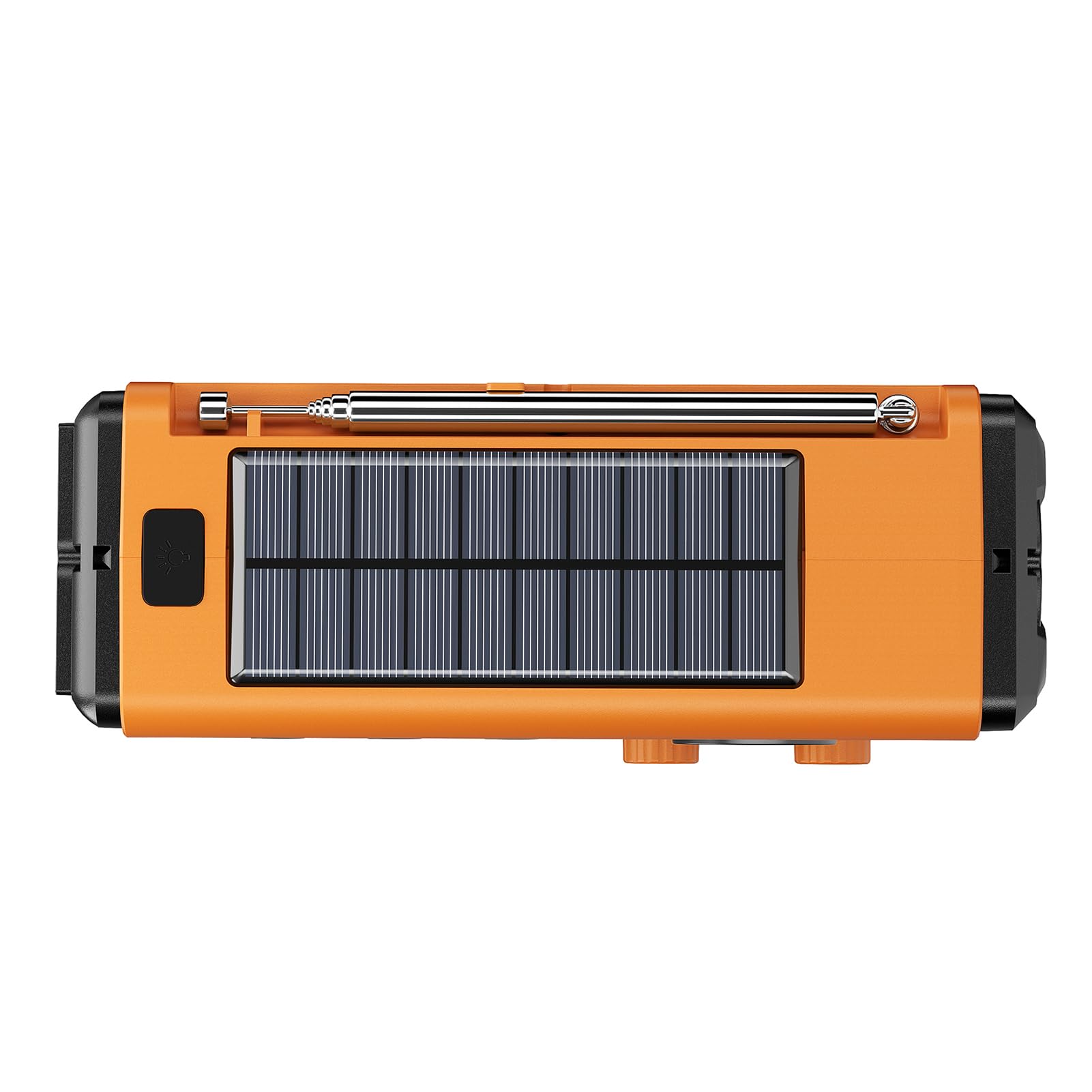 Domary Radio d'urgence de Manivelle à Main Solaire Portable Dab + / FM BT 5.0 Haut-Parleur 10000mAh Banque d'alimentation LED Lampe de Poche SOS Alarme IPX6 Imperméable avec Charge (Jaune)
