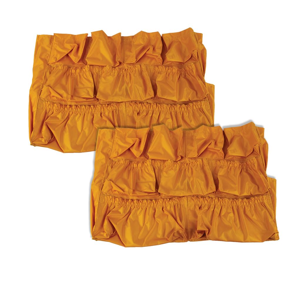 Zion Jan-San USA BRUTE Trash Can Caddy Bag Yellow Nylon - Convenient Waste Management Solution 2 PCS