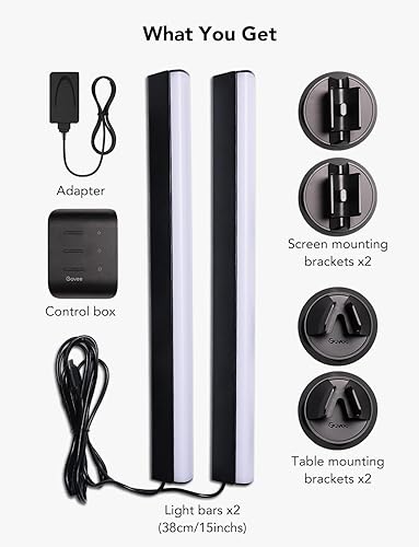 Miniatura 8 de Govee RGBIC - Barras de luz de TV retroiluminación WiFi de TV de 15 pulgadas con cuentas de luz dobles barras de luz inteligentes con múltiples