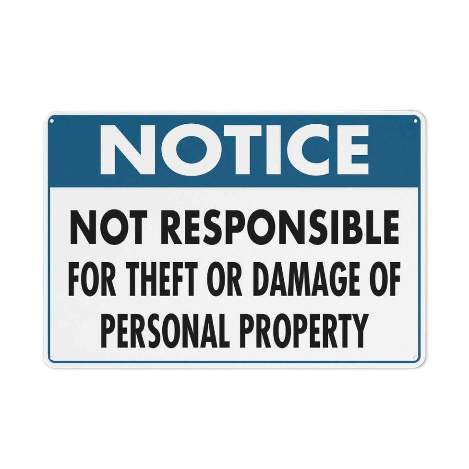 Notice Security Camera And Audio Recording In Use Sign 12X8 Inches Metal Aluminum Signs, Weather Resistant, Weatherproof, Indoor Or Outdoor