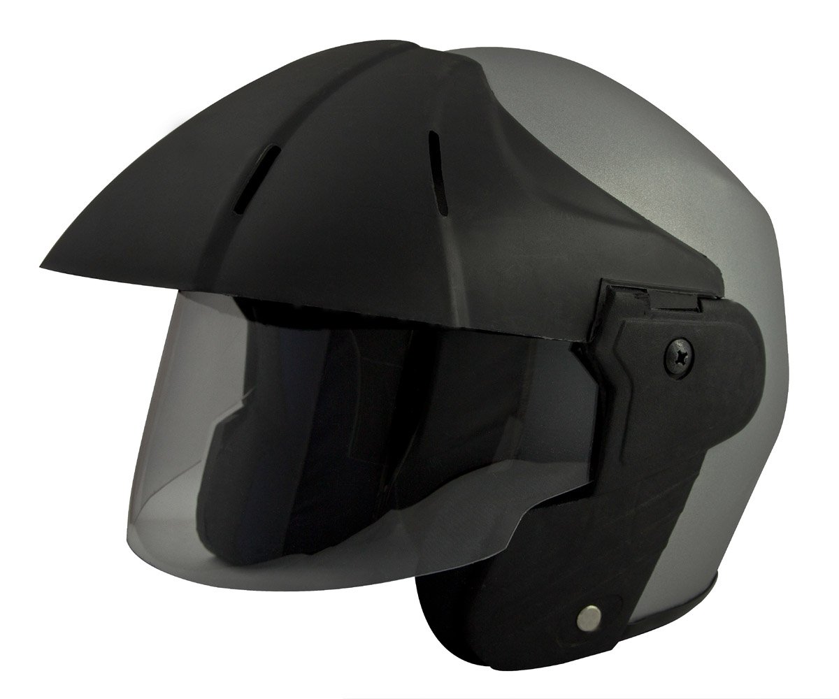 Deltz Power Plus (ISI Certified) Open Face Helmet (Small, Silver Matte)